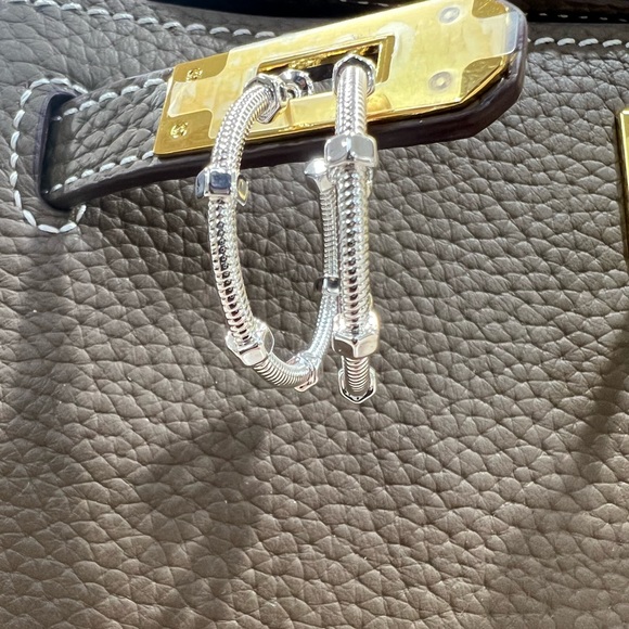 $Bundle Deal$ 18k White and Yellow Gold Plated 35mm Earrings. Comes with 2 pairs - Picture 7 of 11